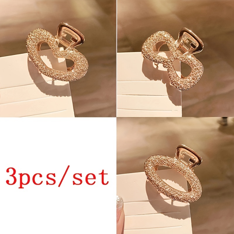 Image of A New Stylish Korean Version Of Women's Elegant Mini Clip Alloy Small Grab Clip Back Of Medium Hair Clip Headdress Card Hairpin