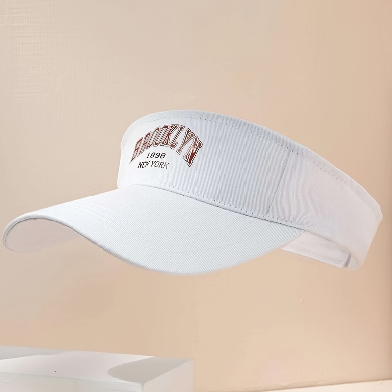 Brooklyn Cotton Visor Hat Solid Color Summer Casual - Temu