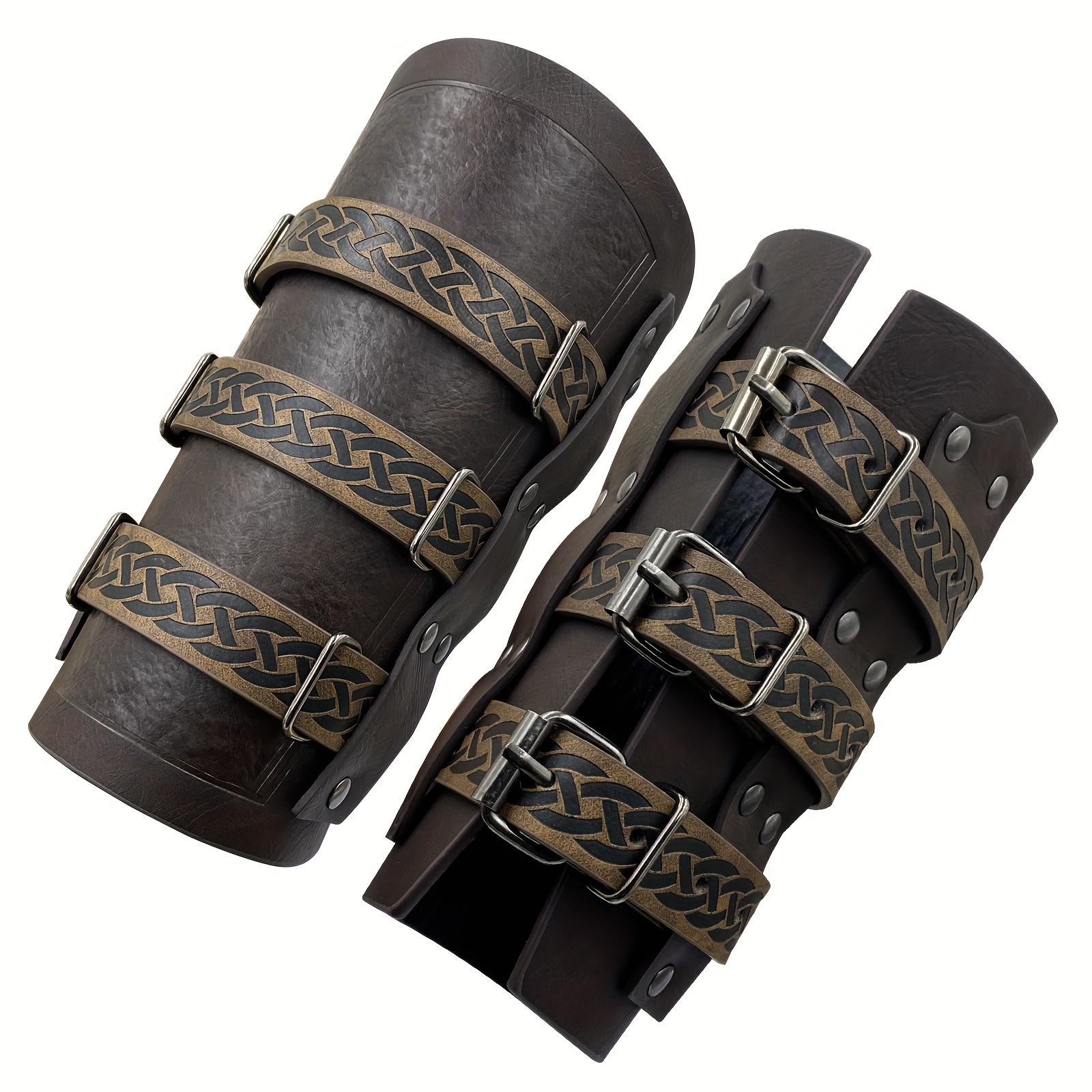 Renaissance Medieval Viking Buckle Style Arm Guards Embossed - Temu