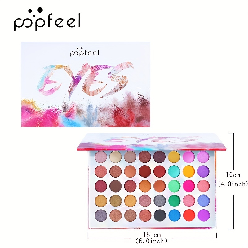 POPFEEL Makeup Eyeshadow Palette + 8 Pcs Brush Set, Pigmented 40 Colors  Make Up Pallet With Brushes, Matte Shimmer Glitter Palettes Sets, Eye  Shadow H