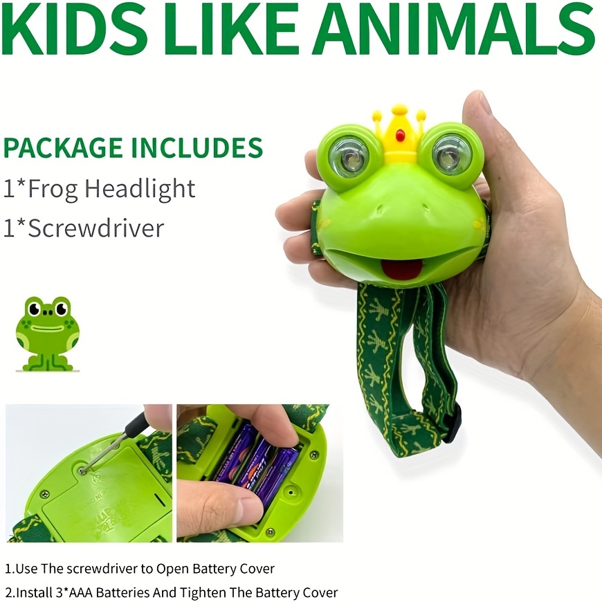 カエル LED ヘッドランプ - カエルのおもちゃのヘッドランプ懐中電灯