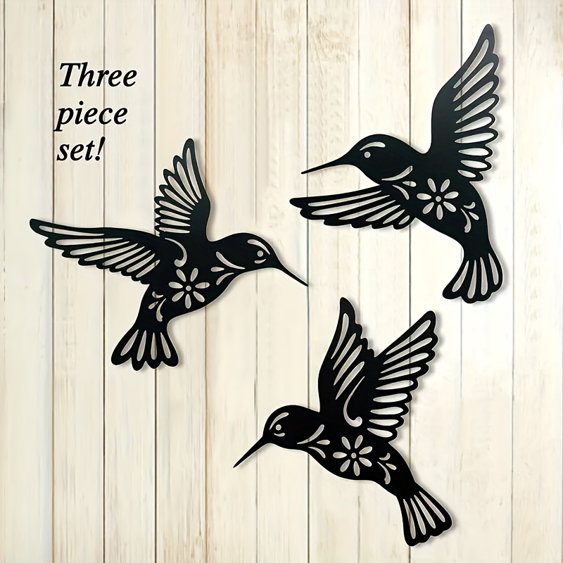 Oiseaux de décoration (de jardin) en métal - lot de 2 pièces