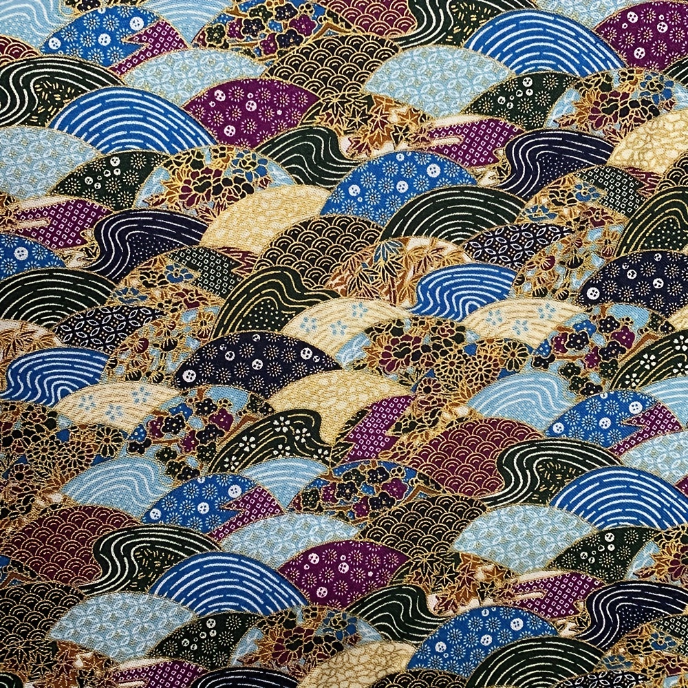 Geometric Cotton Fabric for DIY Kimono Handicrafts