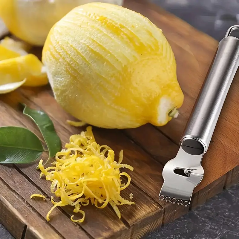 1pc Lemon Zester Grater Stainless Steel Lemon Grater Orange Peeler Citrus  Fruit Grater Peeling Knife Kitchen Gadgets Bar Accessories