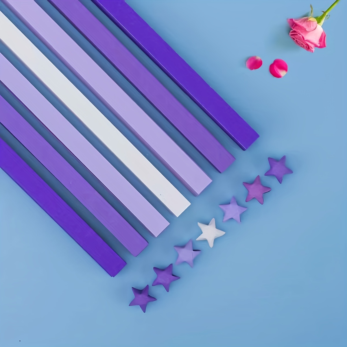 Origami Stars Paper Strips Double Sided Lucky Colorful Star - Temu