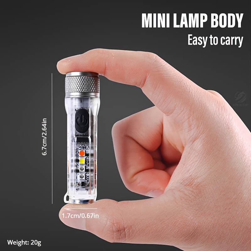 Acheter Mini porte-clés Portable, lampe de poche LED haute luminosité,  double Source de lumière, Camping en plein air, pêche, outil multifonction,  lampe torche