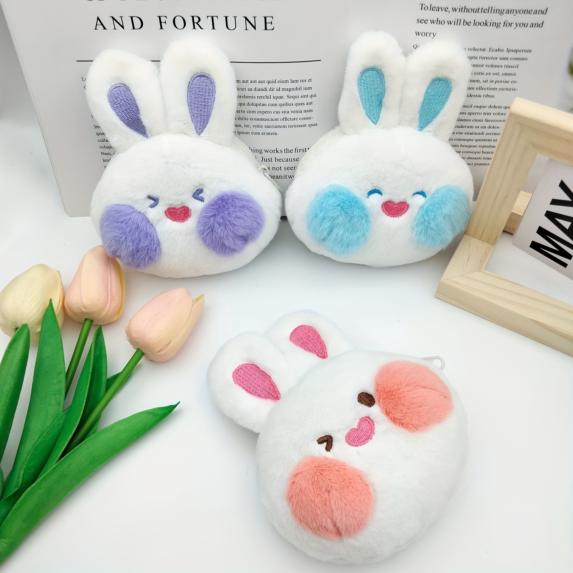 15CM Rex Rabbit Fur Rabbit Plush Pendant Kawaii Plush Bunny Backpack  Pendant Keychain Pendant Kids Birthday Gift Boy Girl Gift