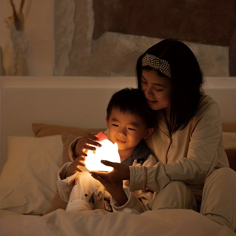Luz de noche para niños, luz de noche de silicona para habitación de niños,  luz de noche para dormir, lámpara de guardería para bebés con control  remoto y luz de noche que