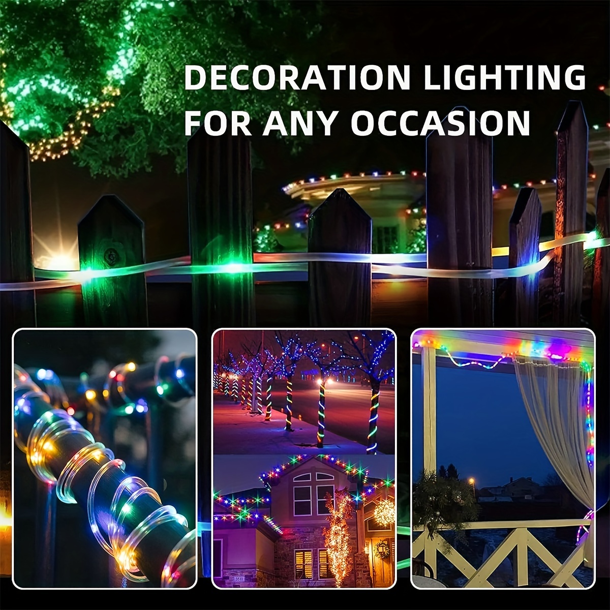 1pc solar string flower lights waterproof 12m 39 37ft 100 led lamp for garden fence patio yard lawn christmas party decor included 2m lead wire details 6