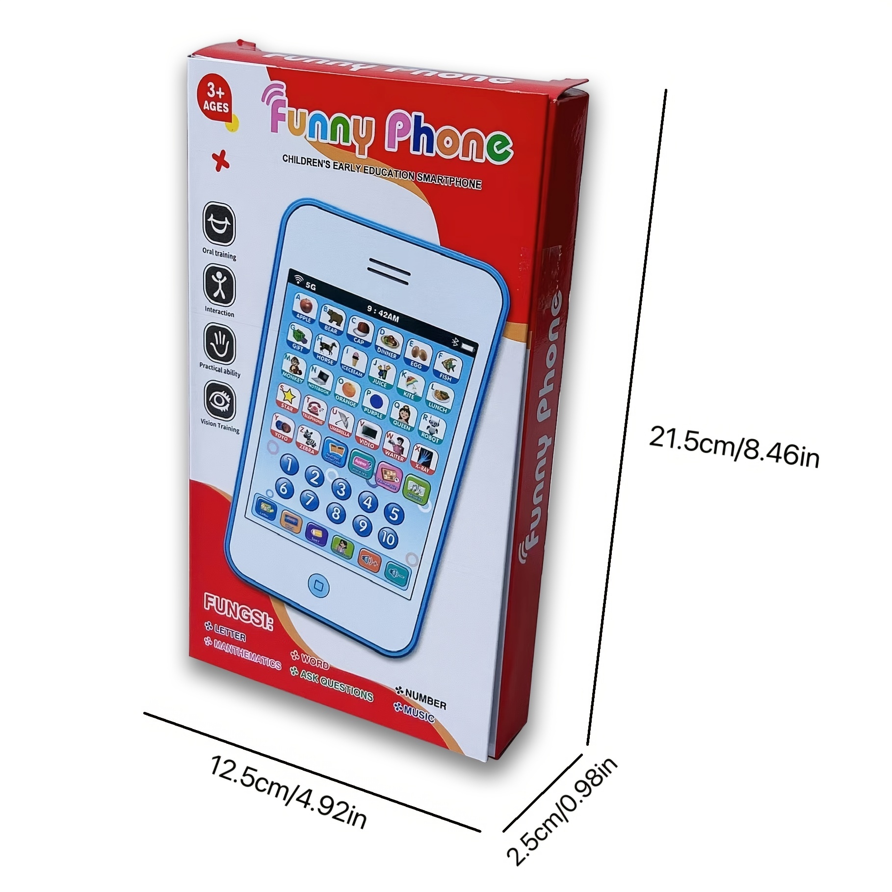 Children's Simulation Learning Touch Screen Toy Phone With Led Light