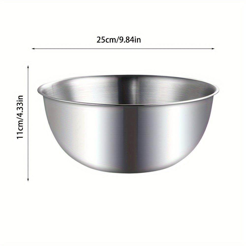 Stainless Steel Mixing Bowl Set, Nestable For Storage, Ideal For Mixing  Eggs, Salads And Baking, Kitchen Gadgets, Kitchen Supplies, Kitchen  Accessories, Home Kitchen Supplies - Temu