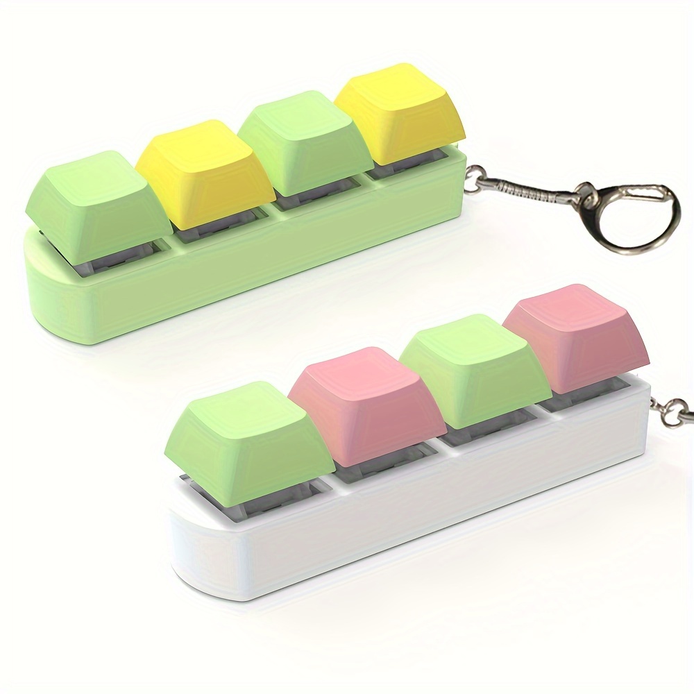 Keyboard 4/5 Keys Fidget Toy Keychain Toys Stress Relief - Temu