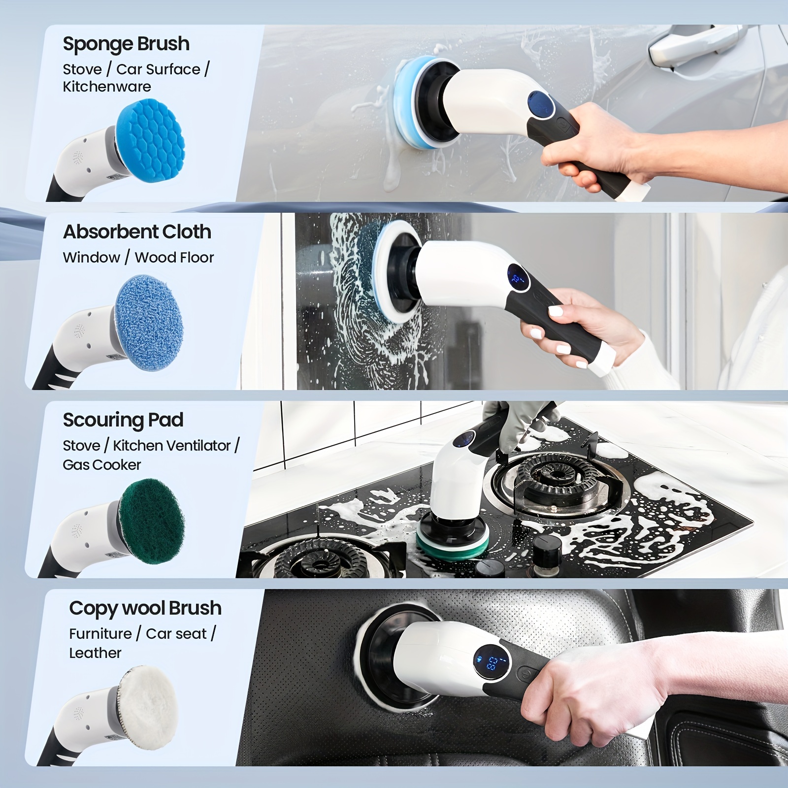  Electric Spin Scrubber, 2023 Upgraded Cordless Shower