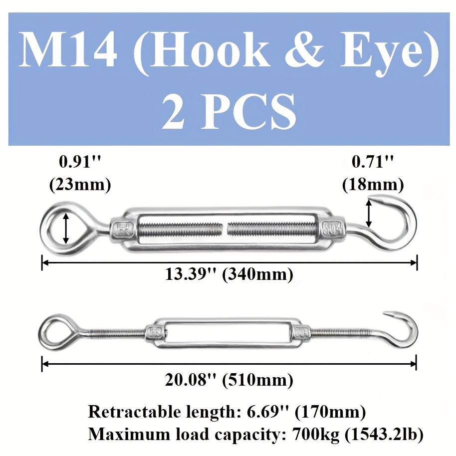 SS TURNBUCKLE EYE & HOOK - Safe and Secure Trading Company