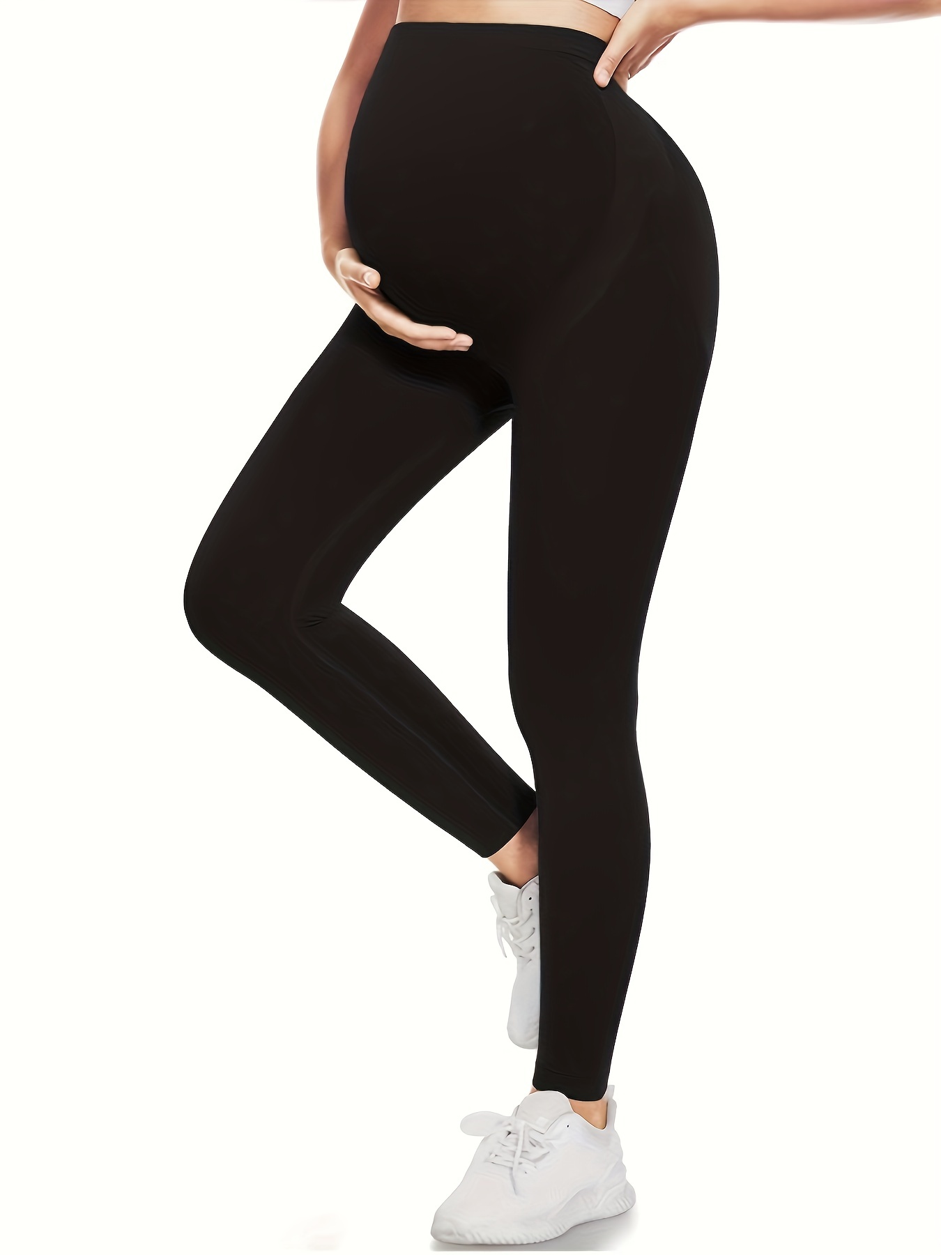 Black Slim Fit Stretchable High Waist Maternity Legging – Bmama