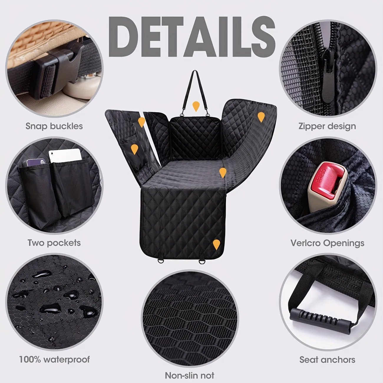 Keep Your Car Clean & Safe: Waterproof Pet Car Seat Cover With Mesh Window  - Temu
