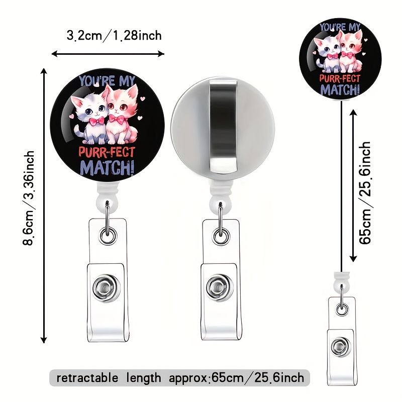 Home,pcs Cute Funny Badge Reel Retractable Badge Holders Suitable for Nurses,Doctors,Teachers,ID Card Holders and Student Business Meeting School