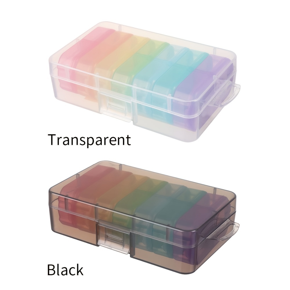 1pc Weekly Large Capacity Modern Style Plastic Pill Box, Suitable