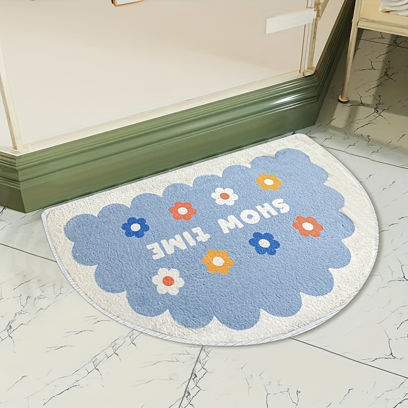 1pc Tapis De Porte De Toilette En Imitation Cachemire Avec Cadre Carré Et  Motif D'amour, Tapis Absorbant Antidérapant, Tapis Doux, Tapis D'intérieur,  Tapis De Salle De Bain, Tapis De Porte De Toilette