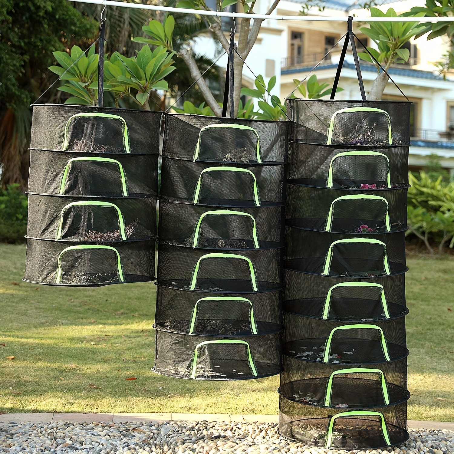 Drying Net Herbs Black, 4-layer Hanging Herb Dryer With S-shaped