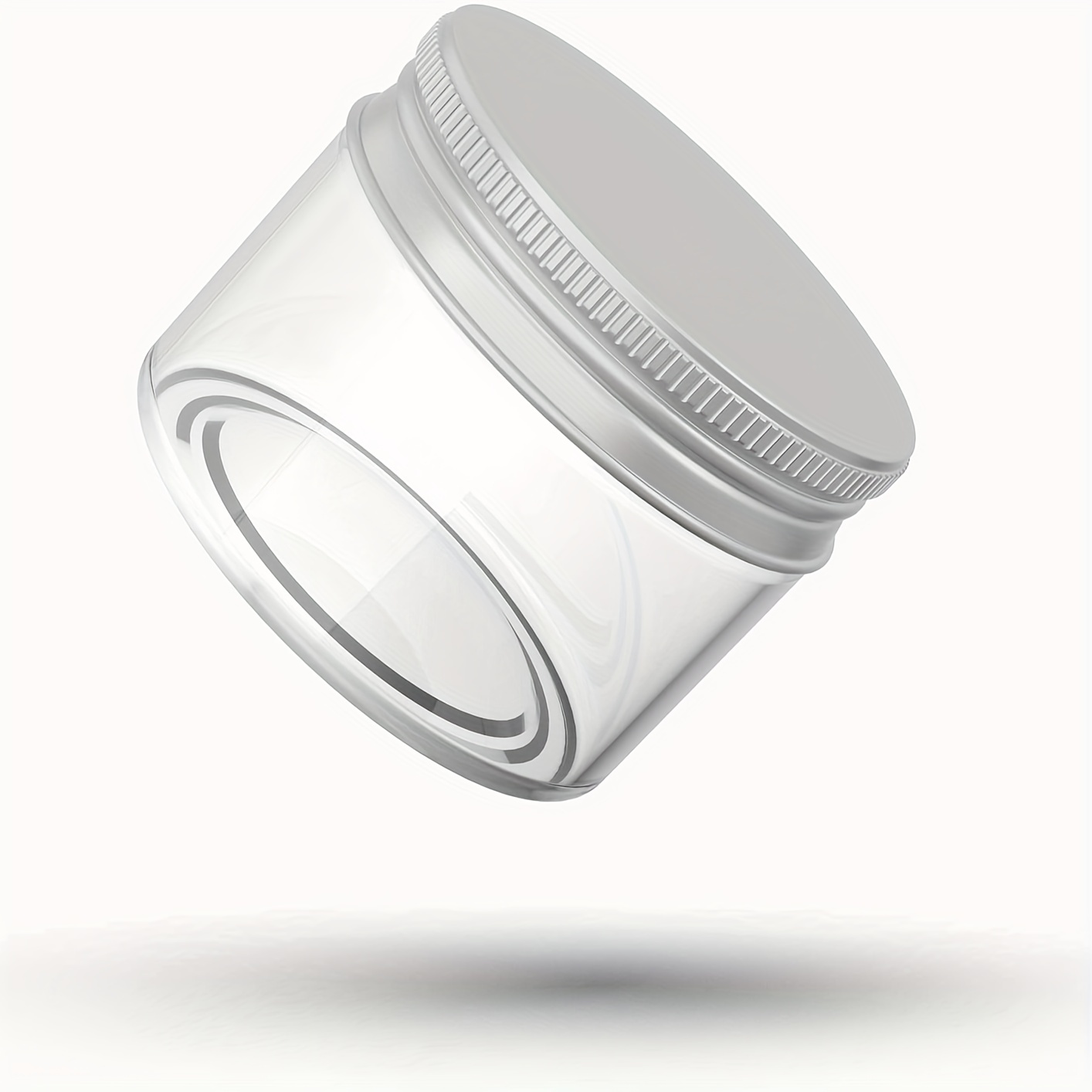 4 oz. Glass Salve Jar: Clear with White Lid