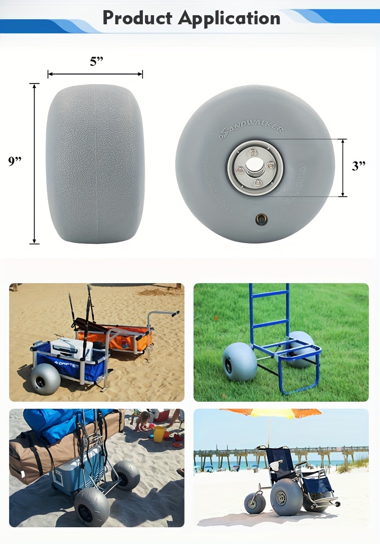 New Design Polyurethane Beach Wheels Heavy Duty Beach Wagon - Temu