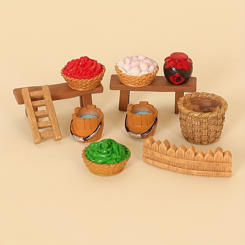 1:12 Dollhouse Miniature Storage Basket Food Vegetable Woven - Temu