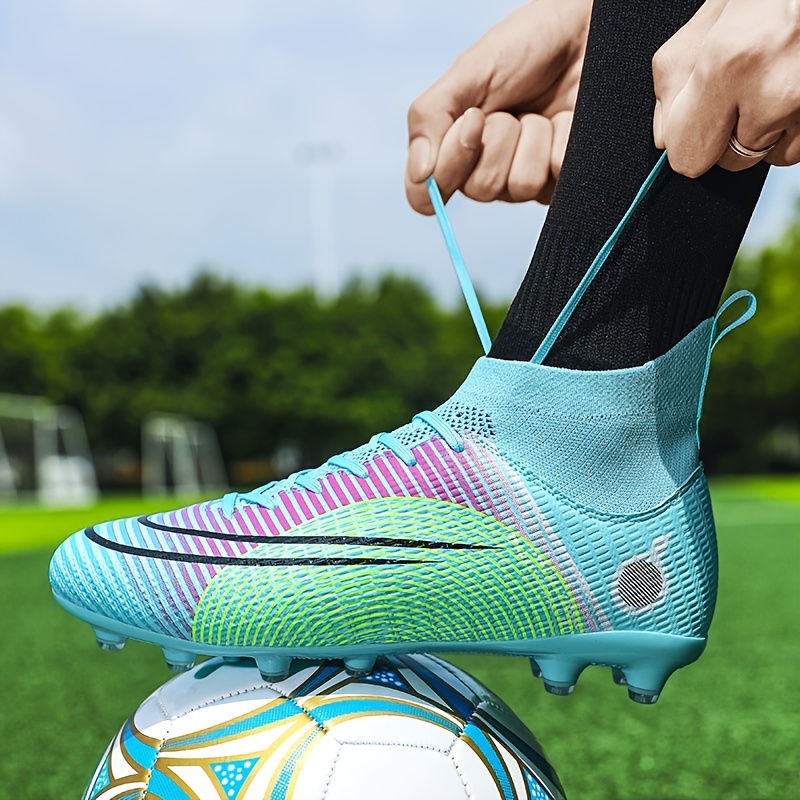 Botas de fútbol para hombre súper cómodas para entrenar y correr en  terrenos firmes y césped, Zapatillas para entrenamiento