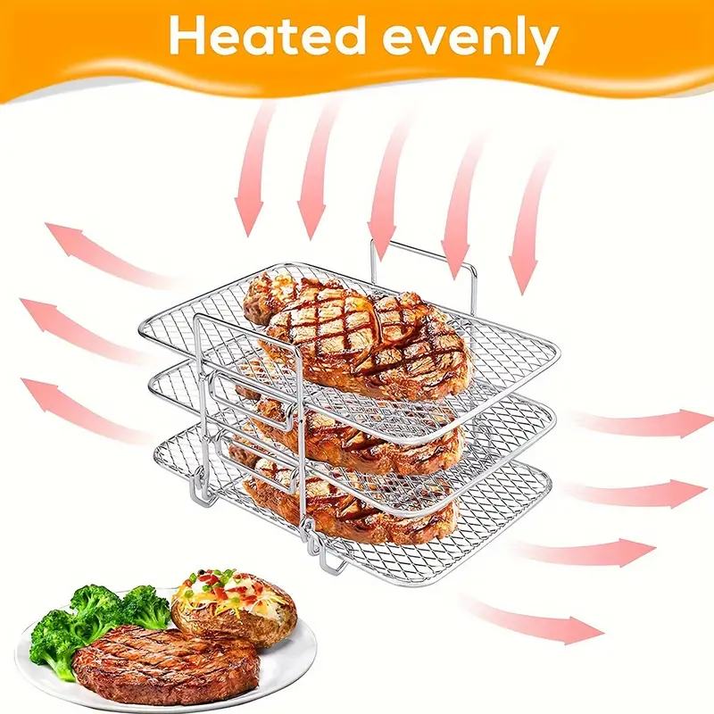 Air Fryer Rack Compatible With Ninja Foodi Dual Air Fryer - Temu