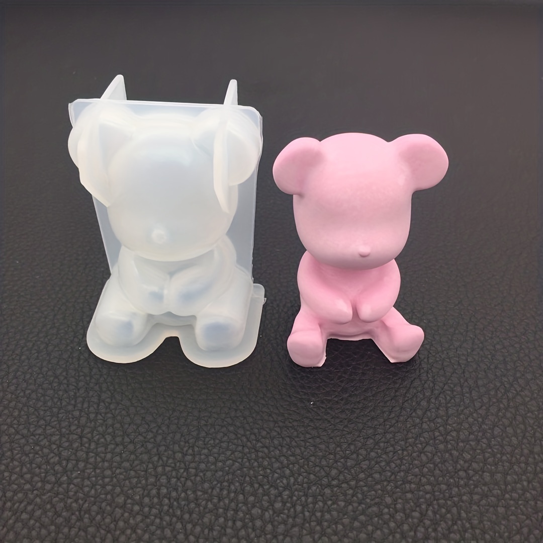 Small Size Geometric Bear Silicone Mold Aromatherapy Plaster 