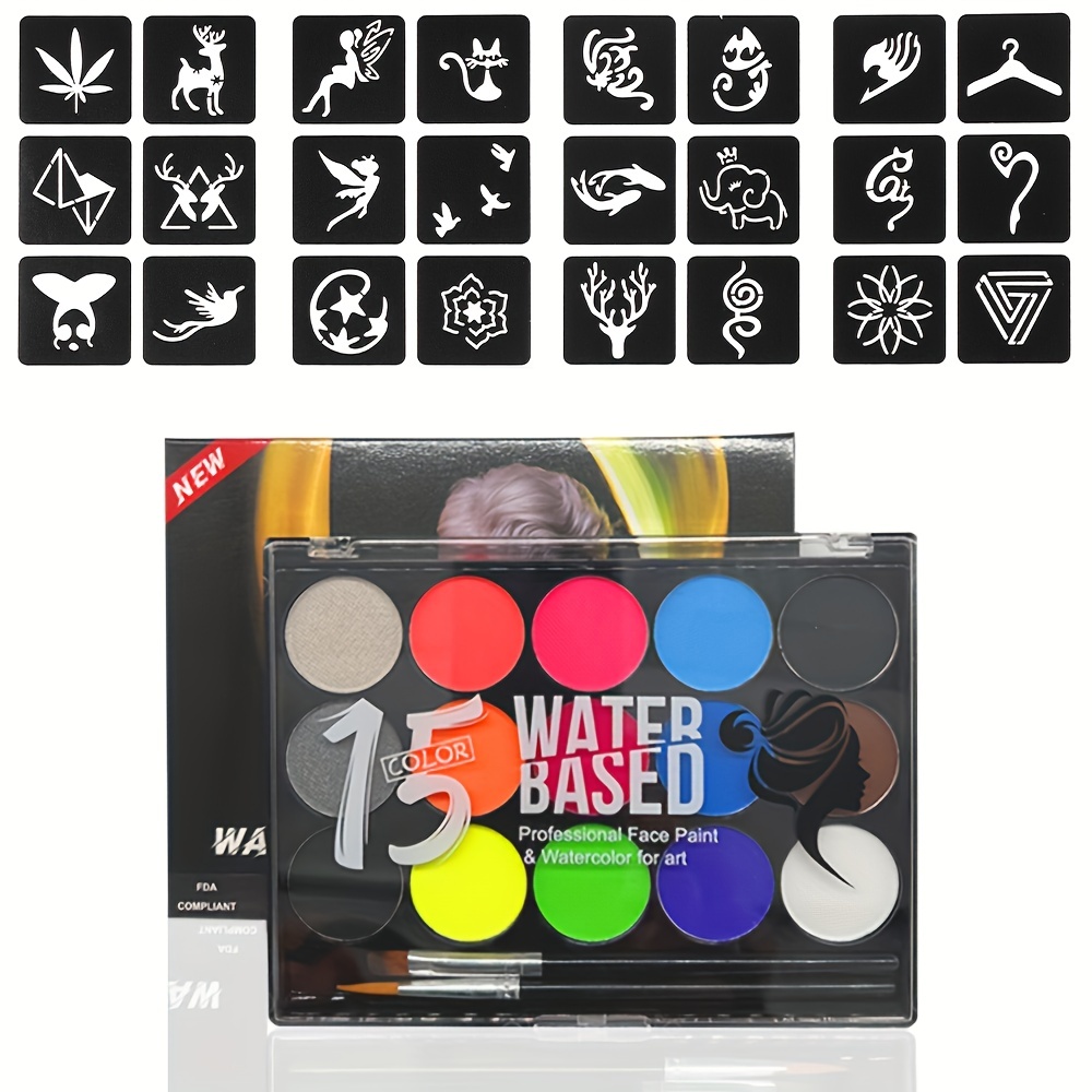 Beauty Glazed 26 Colors Face Painting Palette Water Cream Paint Oil With  Brush Makeup Party Tools, Shop Now For Limited-time Deals