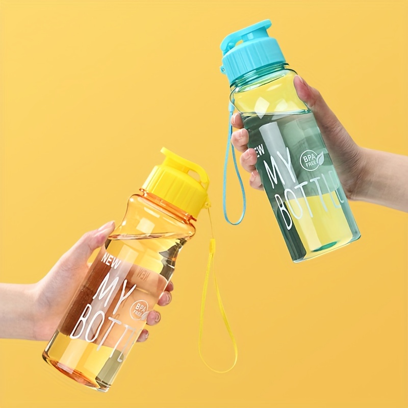 Transparent Portable Water Bottle, Plastic Lightweight Water Cup