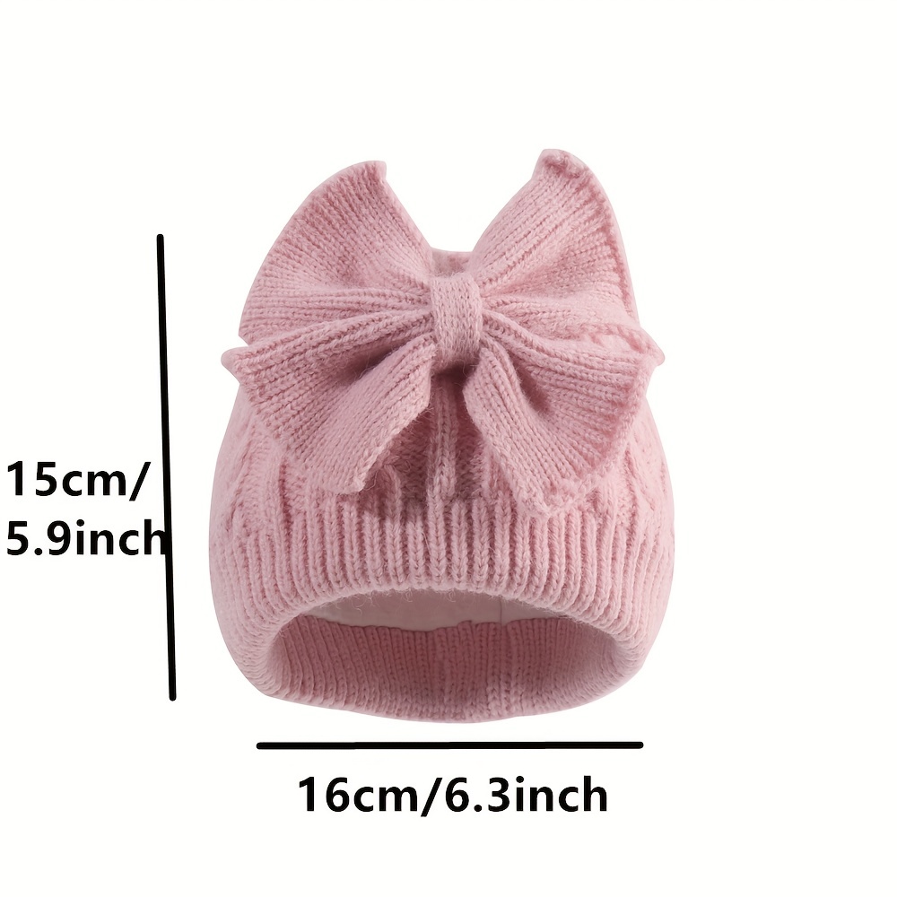 Acheter Chapeau pour bébé fille de 0 à 3 ans, grand nœud, bonnet