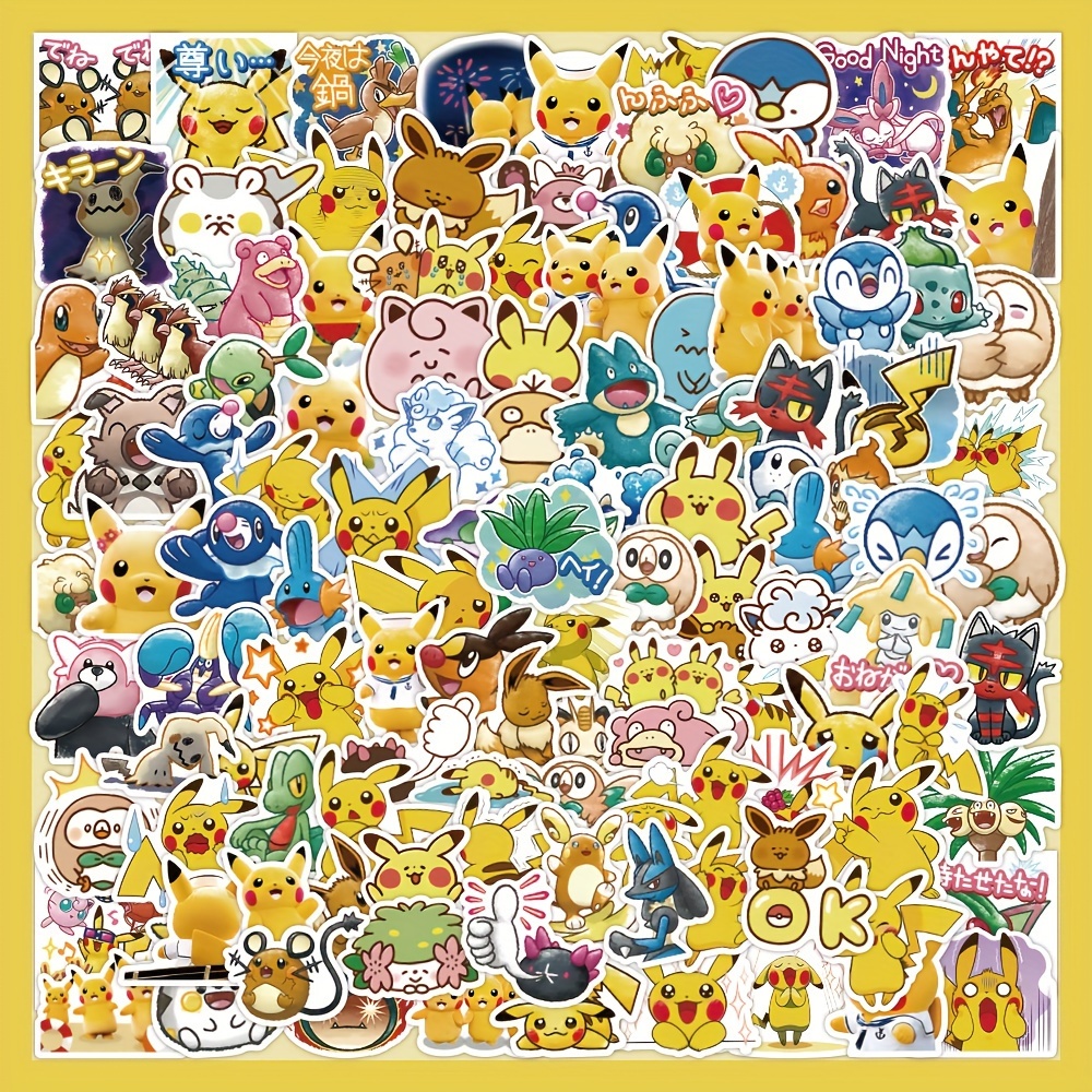 60pcs/set, Adesivi Pokémon, Carino Pokémon, Pokémon, Pikachu, Adesivi  Fai-da-te Per Notebook Diary, Favori Per Feste