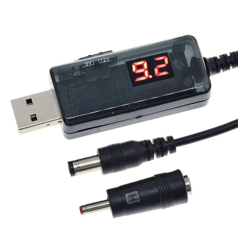 Eujgoov Digital Display USB Boost Converter Cable Step-up Volt