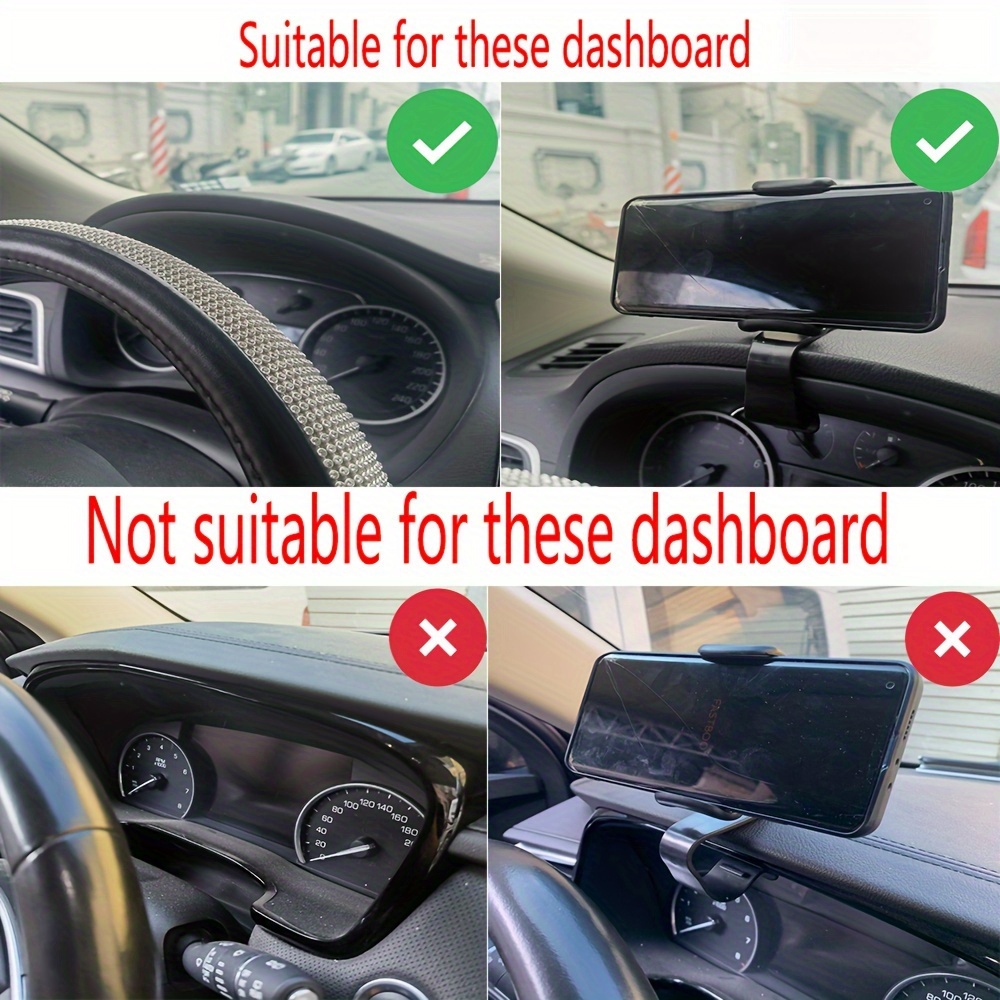 360 Degree Rotating Car Phone Holder, Universal Handsfree Phone Holder,  Suitable For Car Dashboard, Light Barrier Car Holder For All Smartphones
