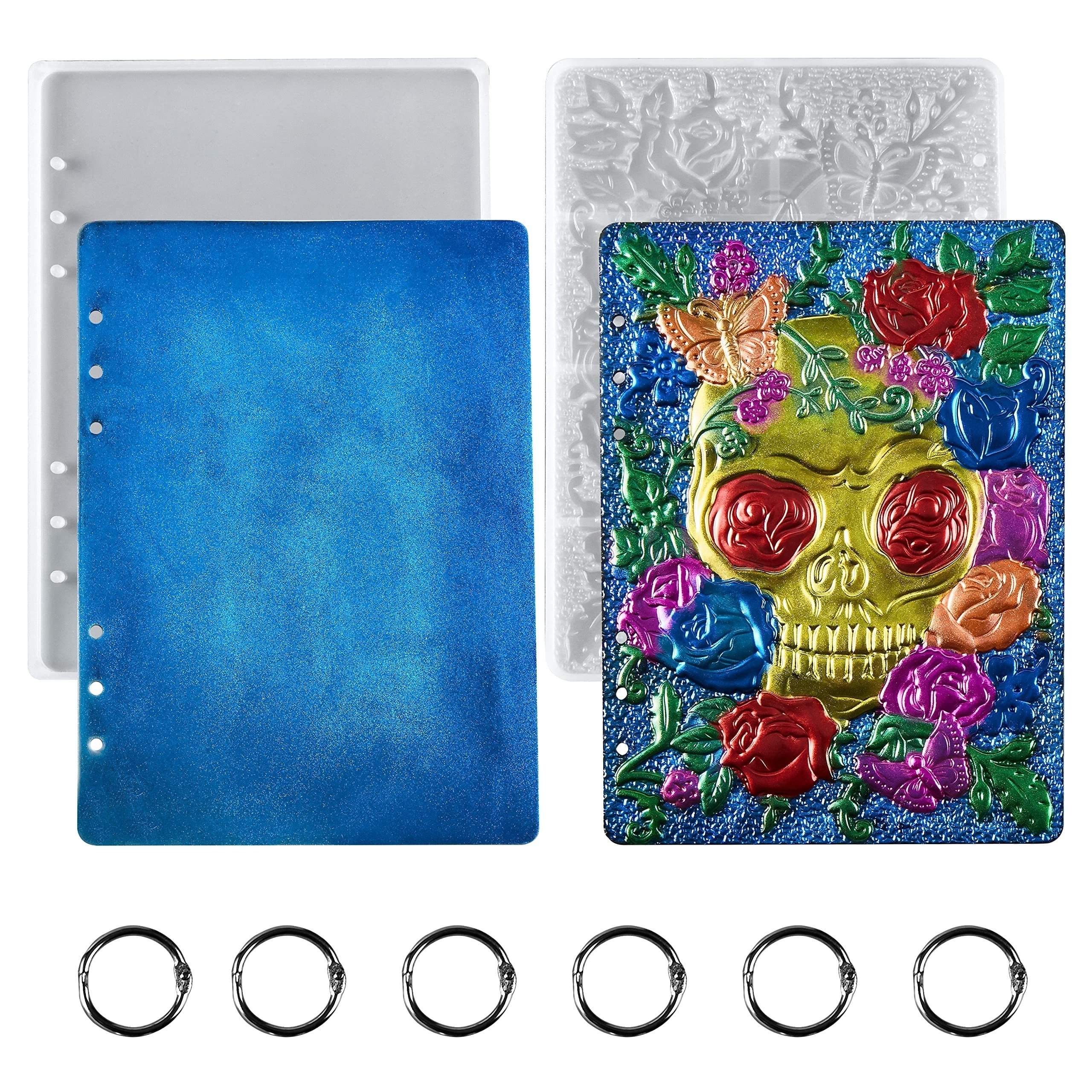 Note Book Cover Resin Molds Unique Halloween Skull Pattern - Temu Canada