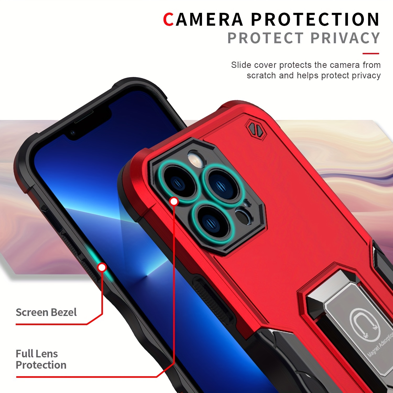 Funda/carcasa/ Protector Teléfono Iphone 14 Pro Max Soporte - Temu