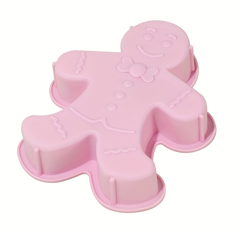 Gingerbread Man Elk 3d Silicone Cake Mold Christmas Cake Pan - Temu