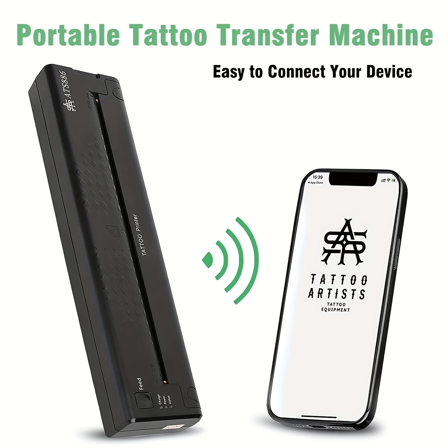 Tattoo Thermal Printer - Bluetooth/USB Connectivity - iOS/Android