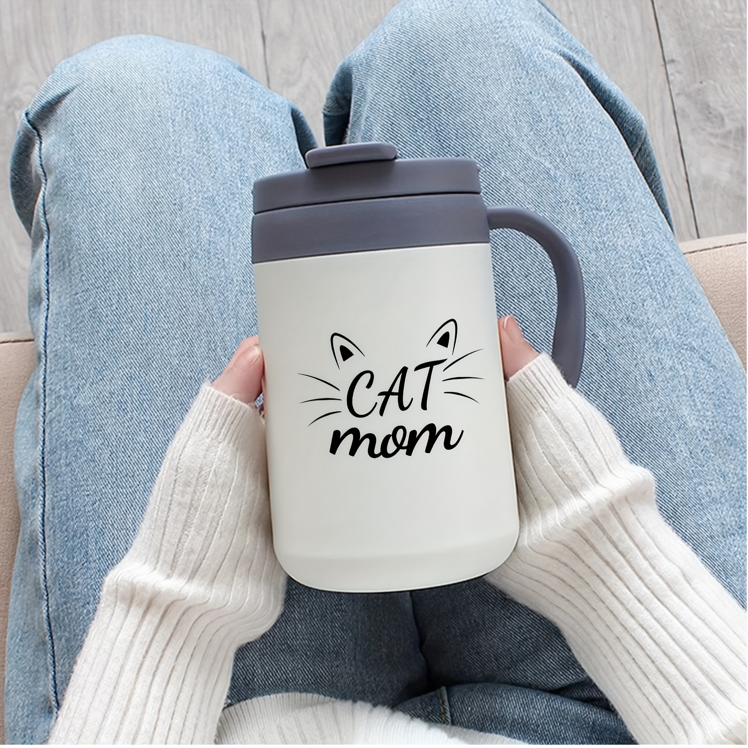 1pc, Best Mom Ever Coffee Mug, Insulated Travel Tea Mug With Handle And  Lid, Mom Mug For Birthday Gifts, Mother's Day Gifts, Party Favors