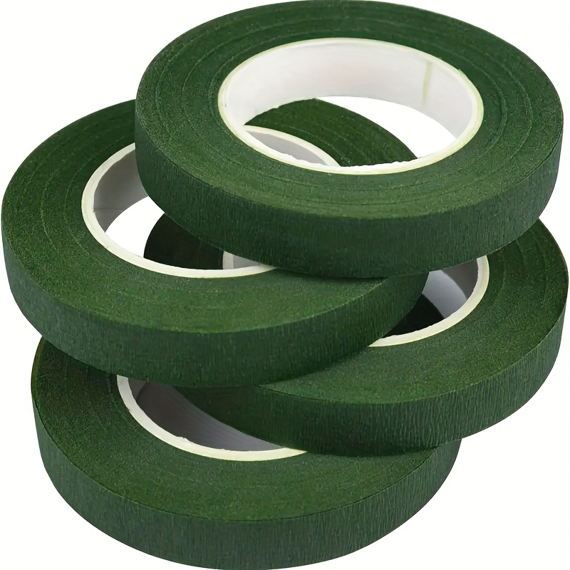 4 Rolls 1/2 Wide Floral Tape with 30 Yards Light Green Florist Tape for  Bouquets Stem Wrapping DIY Crafts Floral Arrangement (Grass Green)
