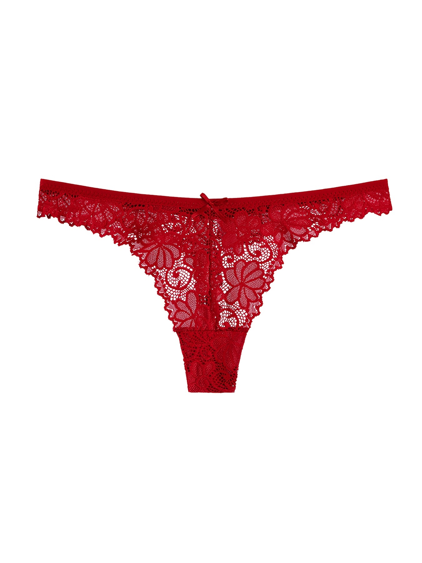 Breathable Low Sexy Lace Thong Solid Medium Elastic G - Temu