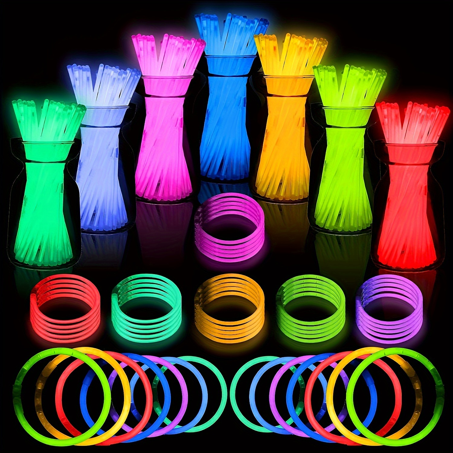 12pcs - Tubes fluorescents en plastique, bâtons lumineux de fête