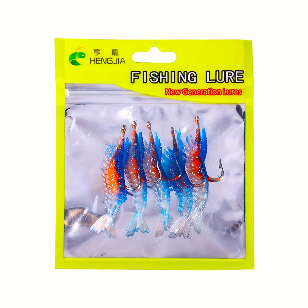 10g Bionic Shrimp Bait With Hook Luminous Soft Prawn Fishing Lure Fishing  Tackle