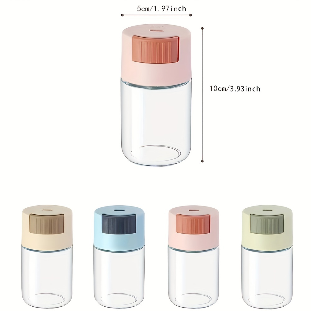 MRLZLT Push-Type Salt Control Bottle,Press Type Quantitative Salt  Shaker,Push Type Salt Dispenser Salt Sugar Bottle Spice Shaker Seasoning  Bottle