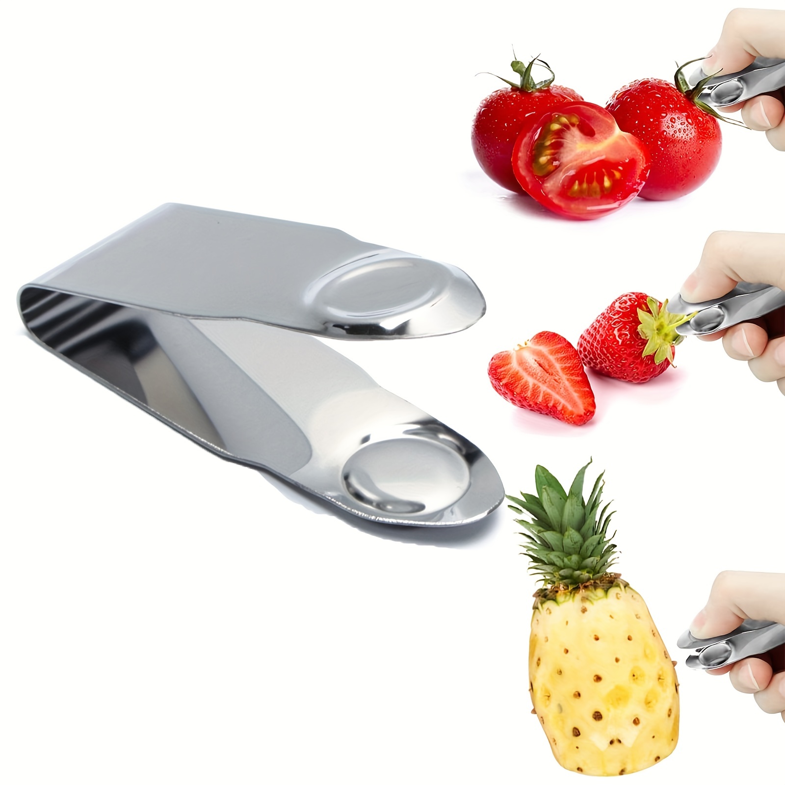 Strawberry Stem Remover Stainless Steel Strawberry Huller - Temu