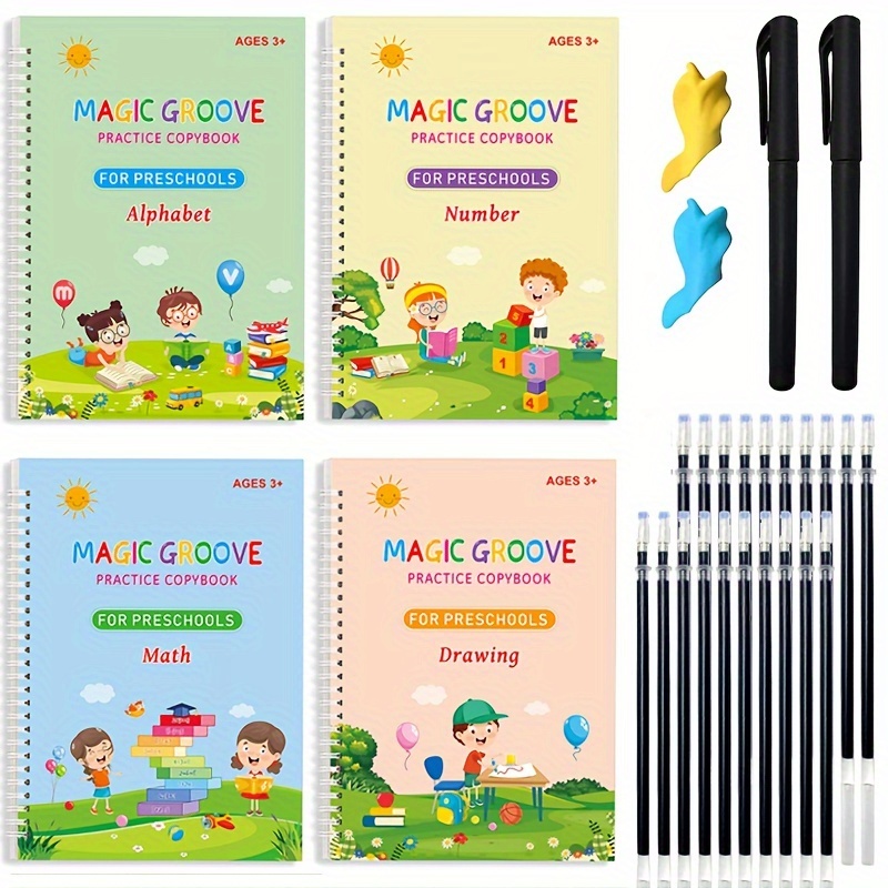 Magic Practice Book For Kids Handwriting Practice Book (with - Temu