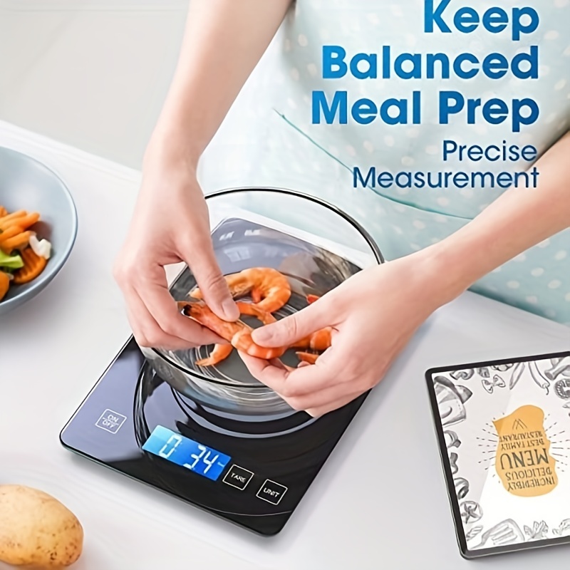 Nicewell Food Scale, 22lbs Digital Kitchen Grey Stainless Steel Scale  Weight Grams and oz for Cooking Baking, 1g/0.1oz Precise  Graduation,Tempered