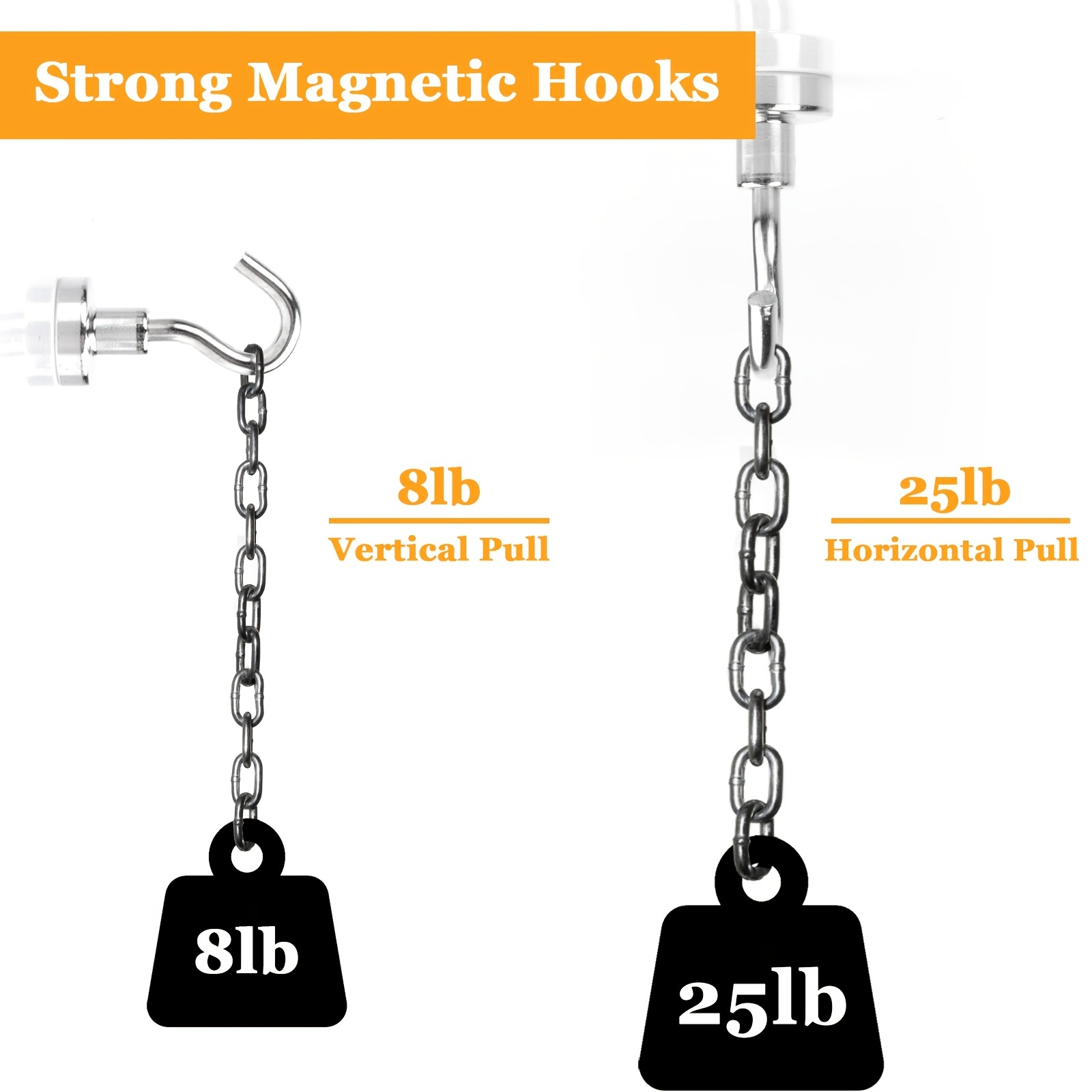 1pc Neodymium Iron Boron Metal Magnetic Hooks, Heavy Duty Magnetic Hooks  Cruise Ship Hangers, Super Magnetic Hooks For Garage, Refrigerator, Tool  Room